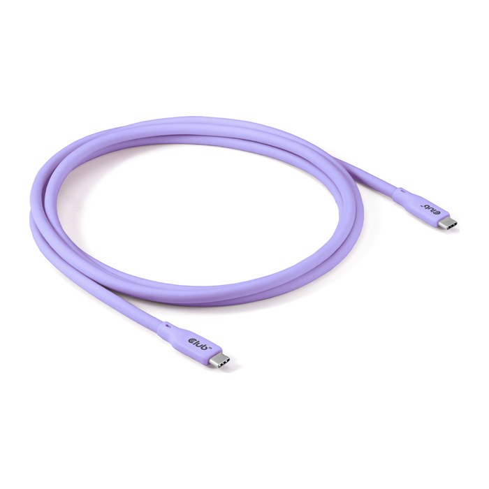 Club3D Lifestyle USB-C Kabel PD 240W,20Gbps 2m lila St/St retail