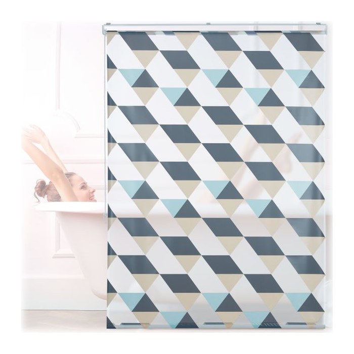 relaxdays Duschrollo Dreiecke 120,0 x 240,0 cm