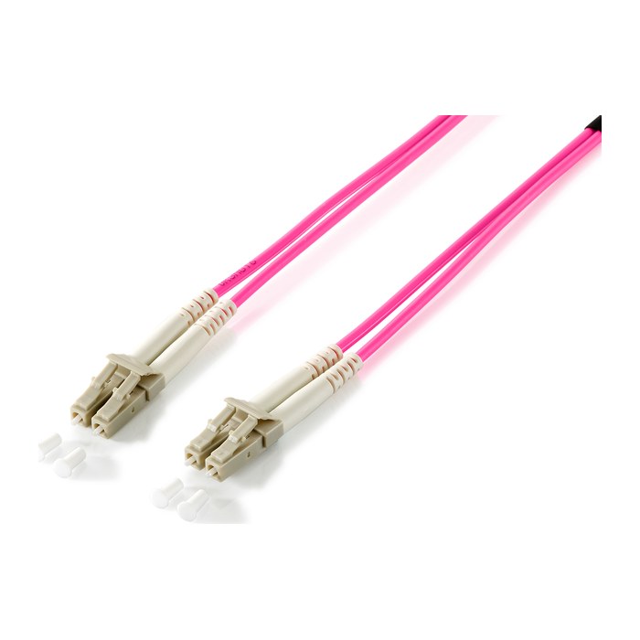 Equip Patchkabel LC->LC 10.00m Multimode Duplex OM4 violett Polybeutel