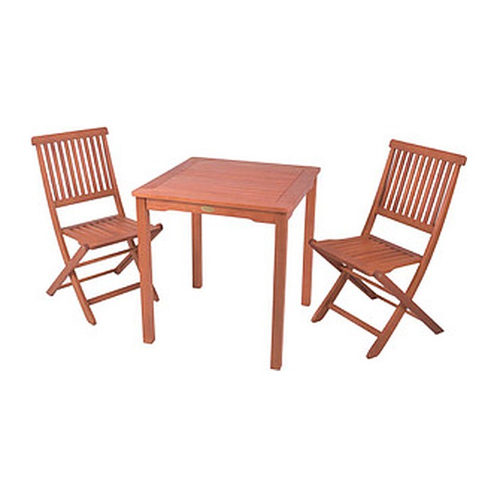 Garden Pleasure Sitzgruppe ANGWIN/PITTSBURGH, natur Holz, 3-teilig