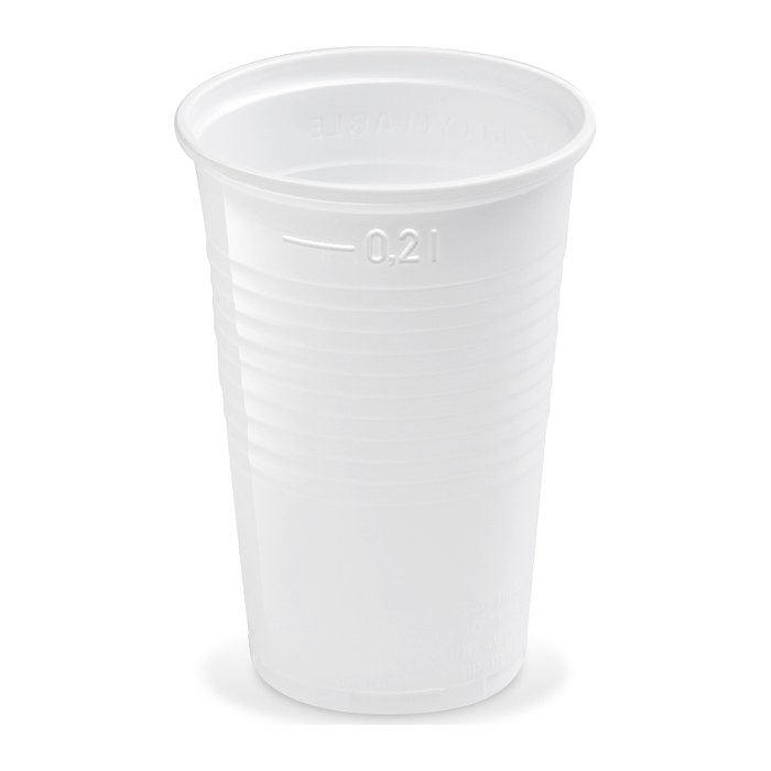 STARPAK Einweg-Trinkbecher weiß 0,2 l, 100 St.