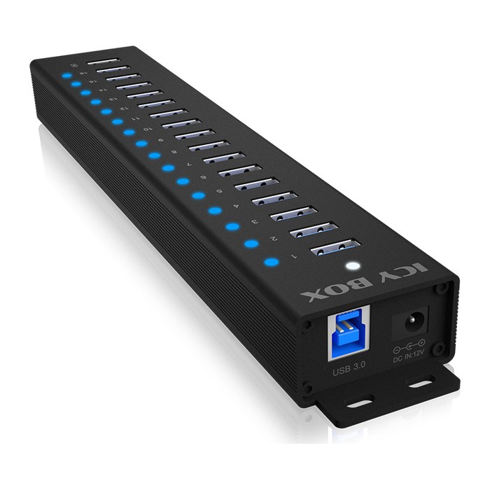 ICY BOX USB 3.2 Hub 16 Port mit Ladeport IB-HUB1717-U3 retail