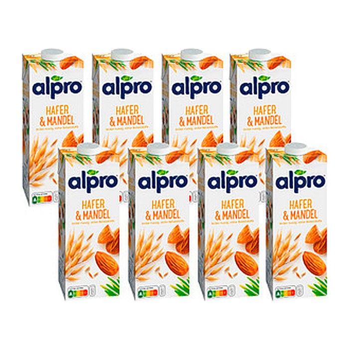 alpro® Hafer & Mandel Hafer-Mandeldrink 8x 1,0 l