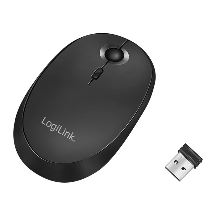 Logilink Maus Funk & Bluetooth,2.4GHz,800/1200/1600dpi,schw.