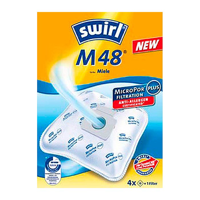 swirl® MicroPor Filtration M 48 Staubsaugerbeutel, 4 St.