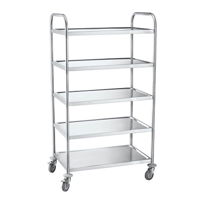 Servierwagen silber 84,5 x 52,5 x 156,0 cm