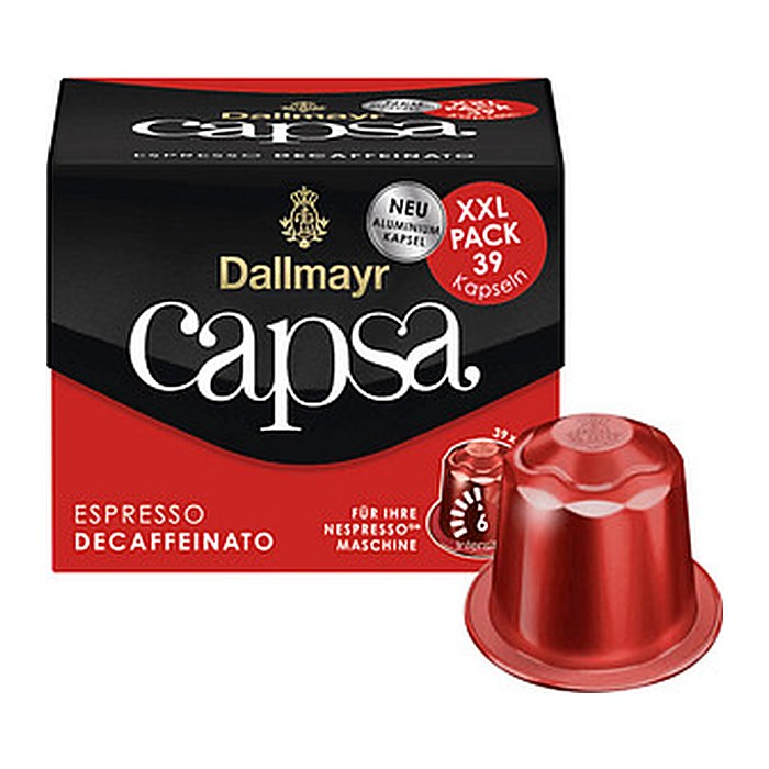 Dallmayr Capsa Espresso Decaffeinato Kaffeekapseln, Arabicabohnen kräftig, 39 St.