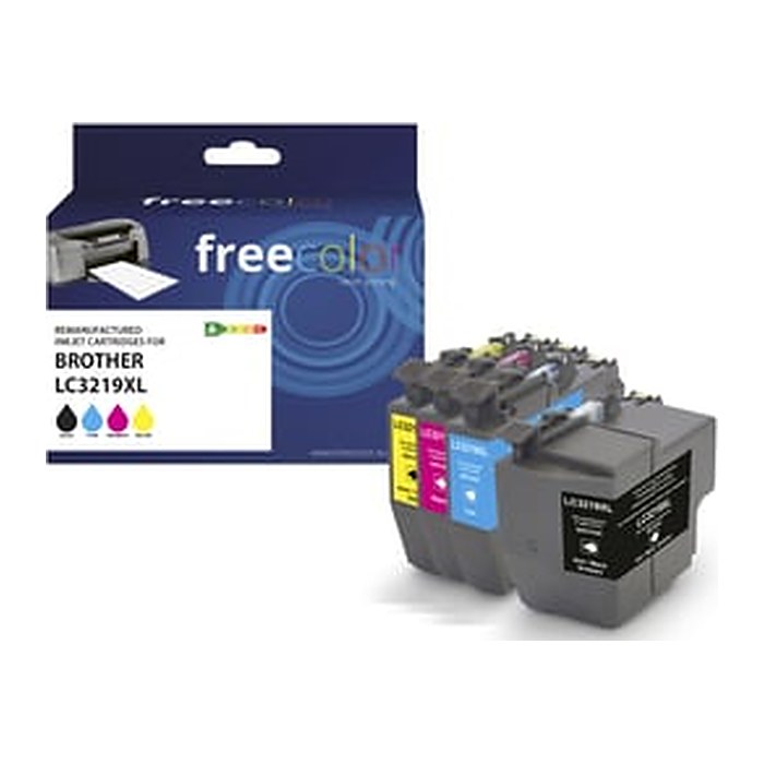 Freecolor Patrone Brother LC3219XL Multipack BK/C/M/Y remanufactured