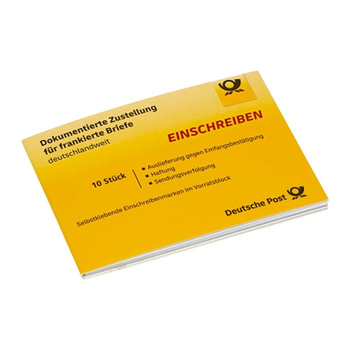 Deutsche Post 2,65 € Einschreibenmarken 2289 selbstklebend, 10 St.