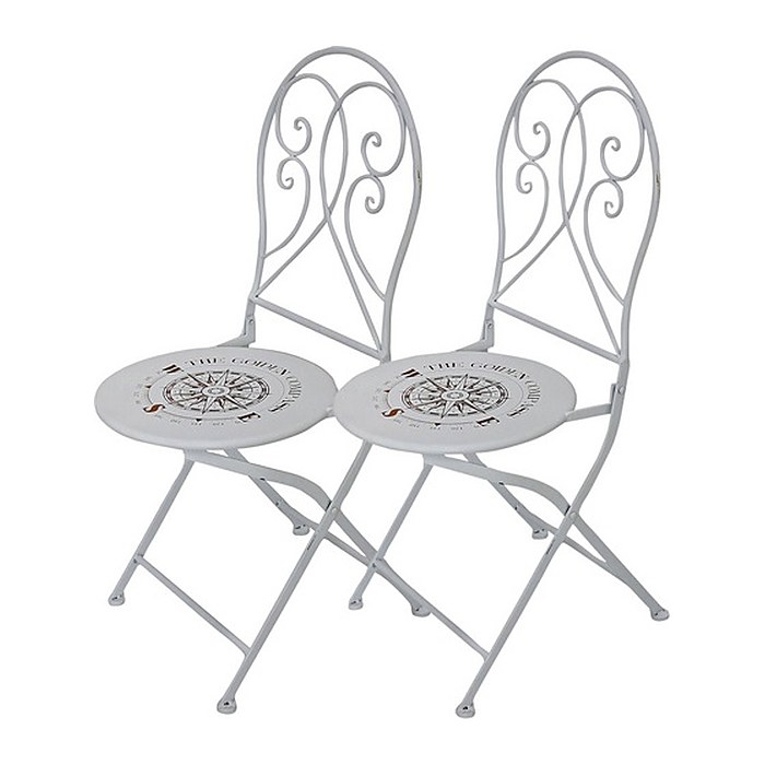Garden Pleasure Gartenstühle BAYO weiß, 2 St.