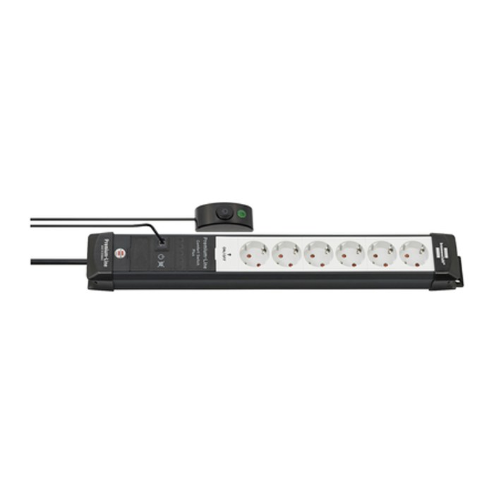 brennenstuhl Premium-Line Comfort Switch Plus 6-fach Steckdosenleiste mit Fußschalter 3,0 m schwarz