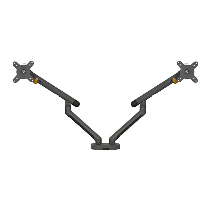 BAKKER ELKHUIZEN Monitor-Halterung BE Flexible Dual BNEBFDDG dunkelgrau für 2 Monitore, Tischklemme