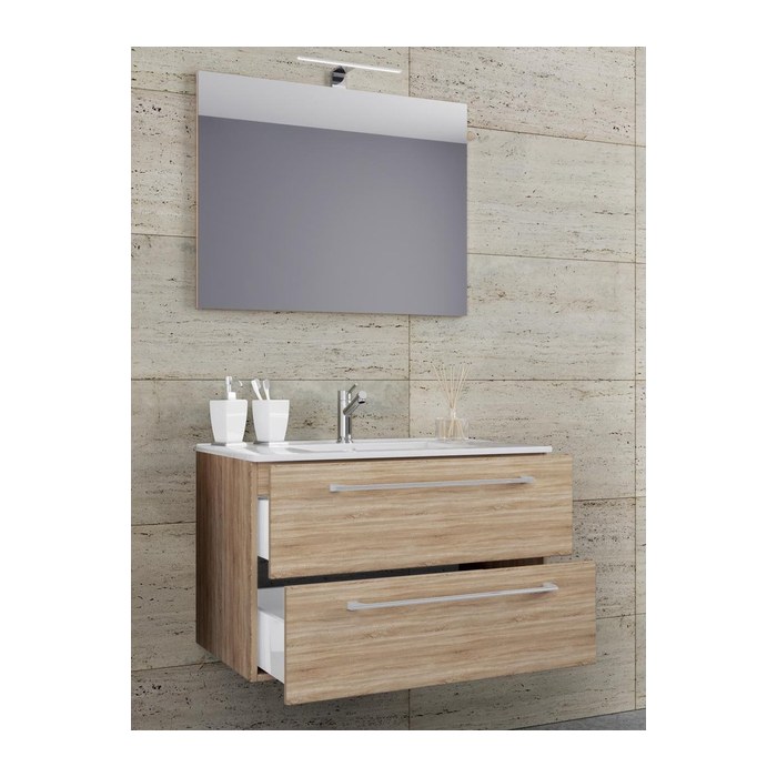 VCM my bath Badmöbel-Set 3-teilig Badinos 914326 sonoma-eiche 60,0 x 46,0 x 50,0 cm