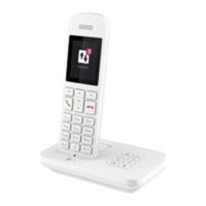 Telekom Sinus A12 Schnurloses Telefon mit Anrufbeantworter weiß