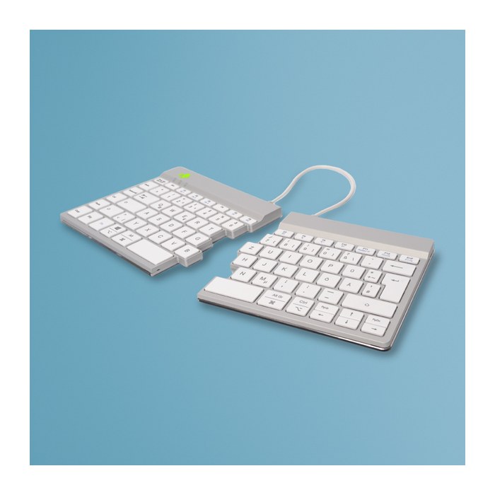 R-Go Tastatur Split Break DE-Layout kabellos weiß