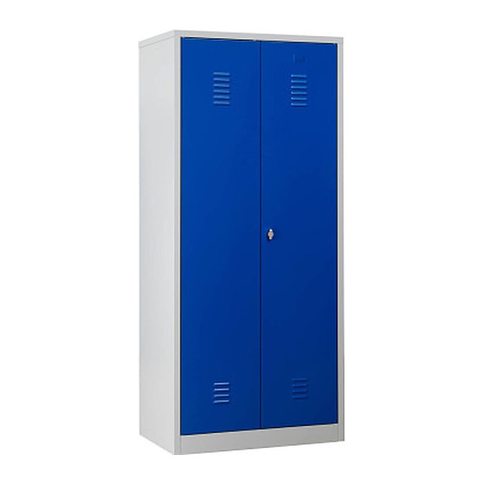 Gürkan Spind lichtgrau, enzianblau 103932, 1 Schließfach 80,0 x 50,0 x 180,0 cm