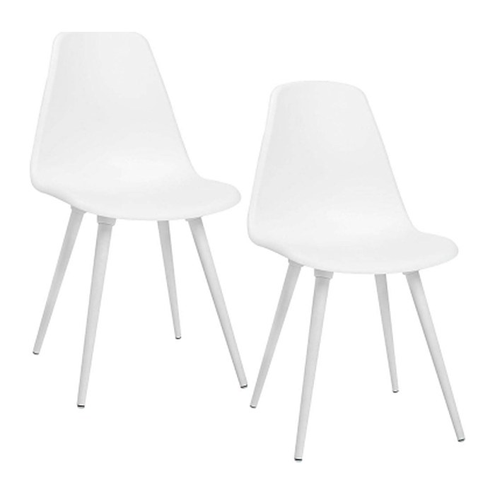 Topstar Schalenstühle T2020 FZ10WW-2 weiß Kunststoff, 2 St.