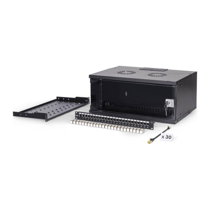 DIGITUS Netzwerk-Set 483 mm (19") - 4HE, 540x400 mm (BxT) sw