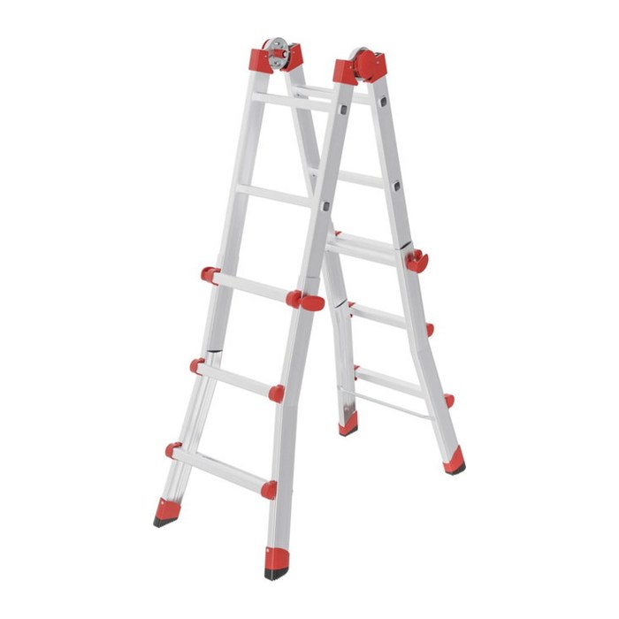 Hailo Gelenkleiter M80 silber 4x 5 Sprossen, H: 141,0 cm