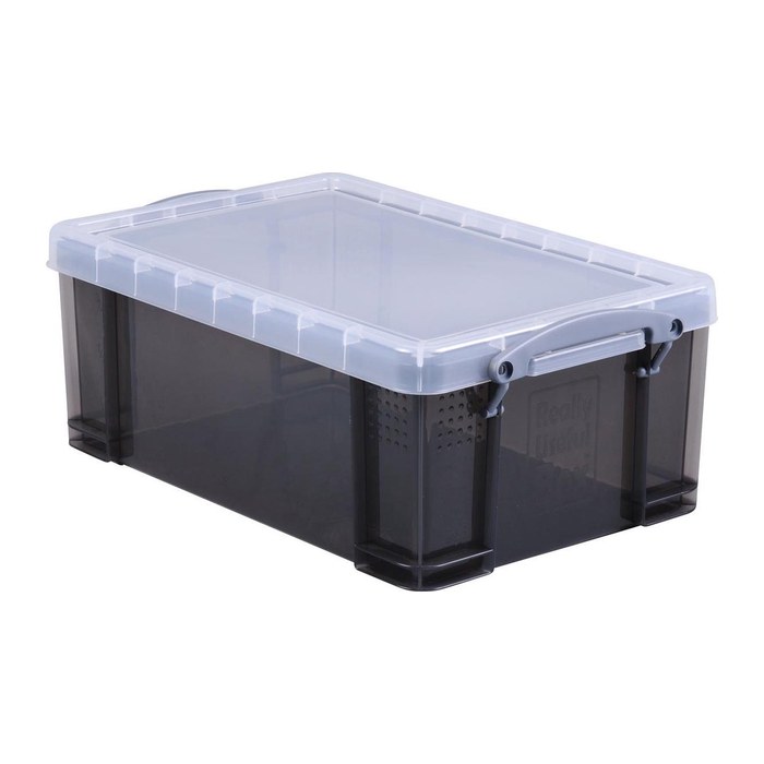 Really Useful Box Aufbewahrungsbox 9,0 l transparent, grau 39,5 x 25,5 x 15,5 cm, 1 St.