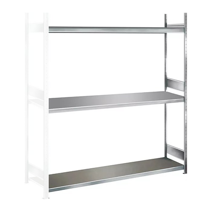 SCHULTE Anbau-Schwerlast-Weitspannregal WS 2000 15527 silber 225,0 x 80,0 x 200,0 cm