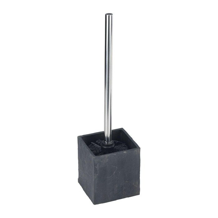 WENKO WC-Garnitur Slate Rock schwarz Stein, 1 St.