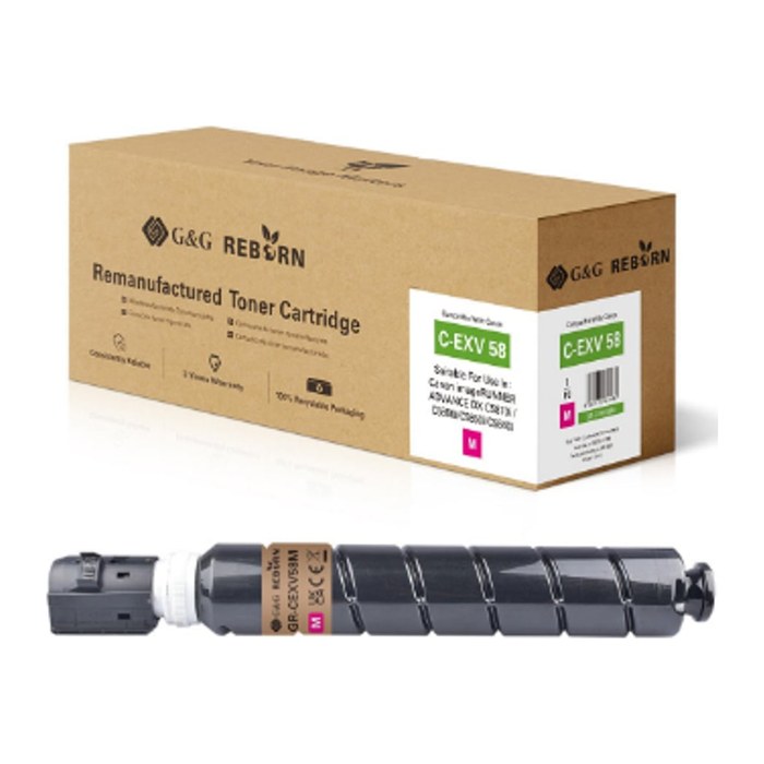 G&G Reborn-Toner kompatibel mit Canon C-EXV58 (3765C002) M