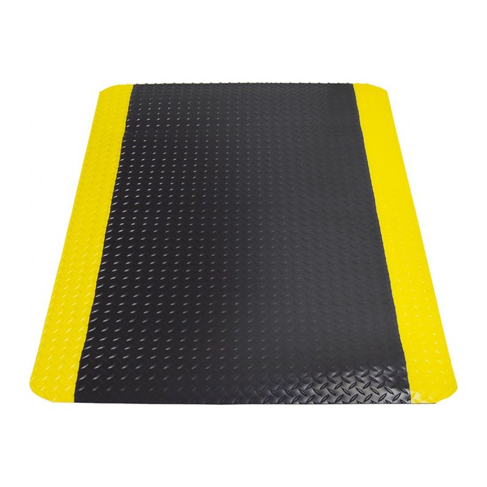 miltex Anti-Ermüdungsmatte Yoga Deck Ultra schwarz, gelb 90,0 x 150,0 cm