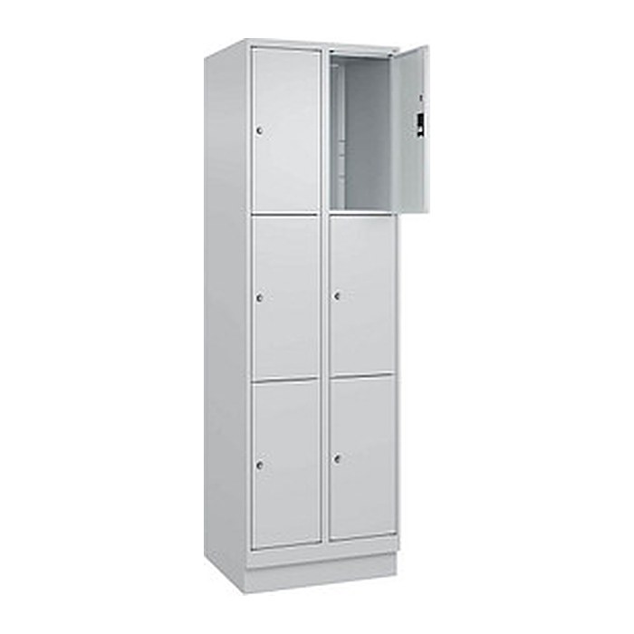 CP Schließfachschrank Classic PLUS lichtgrau 080020-203 S10009, 6 Schließfächer 60,0 x 50,0 x 195,0 cm