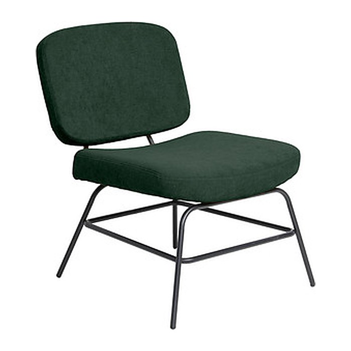 meet powered by PAPERFLOW Sessel CURVE grün schwarz Stoff 57,0 x 71,0 x 75,5 cm, 1 St.
