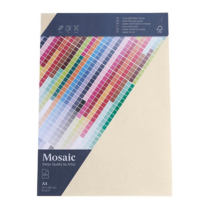 artoz Briefpapier Mosaic elfenbein DIN A4 90 g/qm 25 Blatt