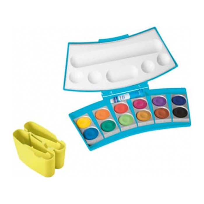 Pelikan ProColor Wasserfarbkasten 2 Wasserboxen + Deckweiß und 12 Farben