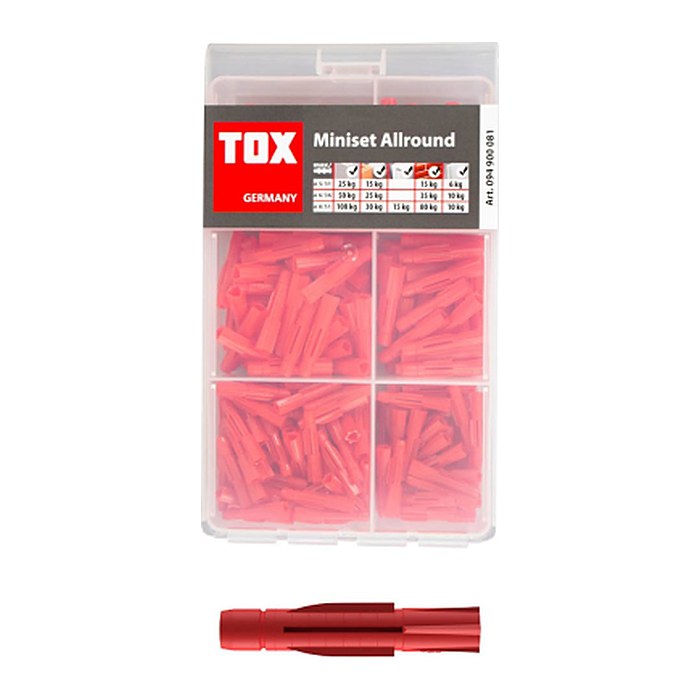 TOX Miniset Beton TRI 094900081 Universaldübel-Sortiment, 240-teilig