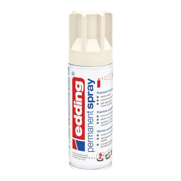 edding 5200 Acrylspray Sprühfarbe cremeweiß matt, 1 St.
