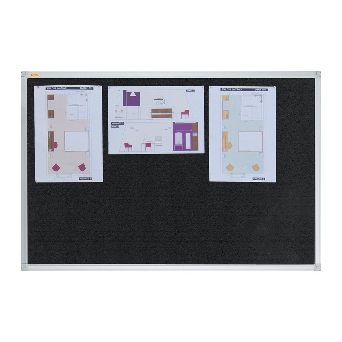 FRANKEN Pinnwand X-tra!Line 90,0 x 60,0 cm Textil schwarz