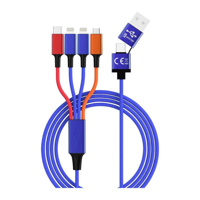 smrter Hydra ELITE 6in1 Nylon-Ladekabel Typ Lightning, multi retail