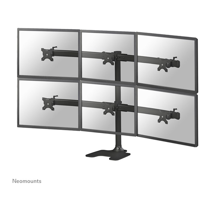 Neomounts Monitor-Halterung FPMA-D700DD6 schwarz für 6 Monitore, Tischständer
