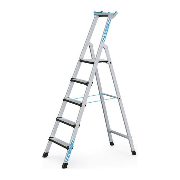 ZARGES Stehleiter einseitig Comfortstep S silber 5 Stufen, H: 206,0 cm