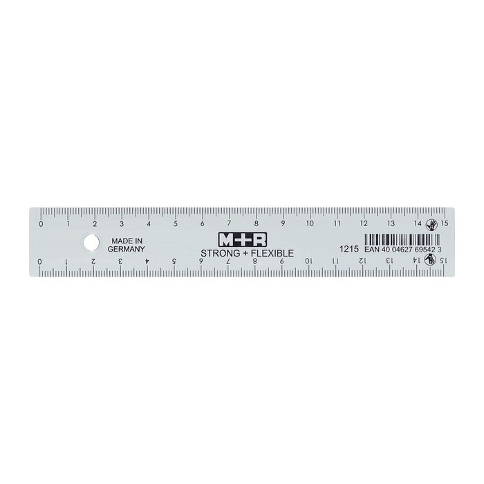M + R Lineal STRONG + FLEXIBLE 15,0 cm, glasklar