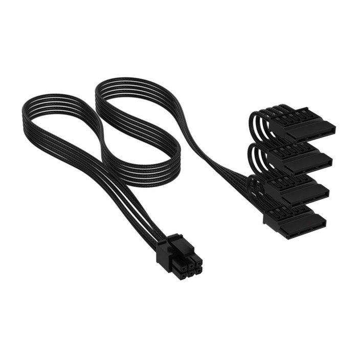 CORSAIR Cable SATA Power, 750mm, Individ. Sleeved, Black