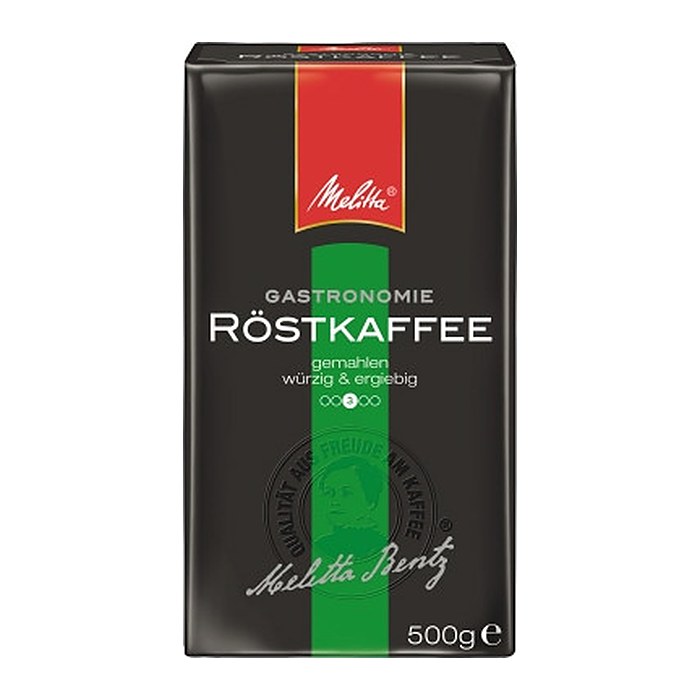 Melitta Gastro würzig Kaffee, gemahlen, Robustabohnen kräftig, 500 g