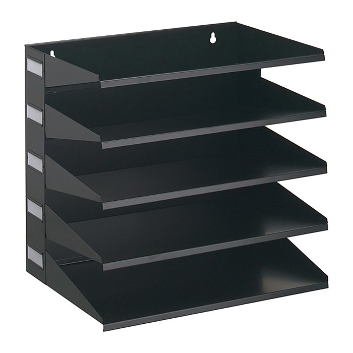 DURABLE Sortierstation schwarz mit 5 Fächern