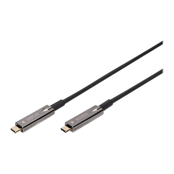 DIGITUS USB-C/USB-C Glasfaserkabel AK-330160-200-S 20,0 m schwarz, 1 St.