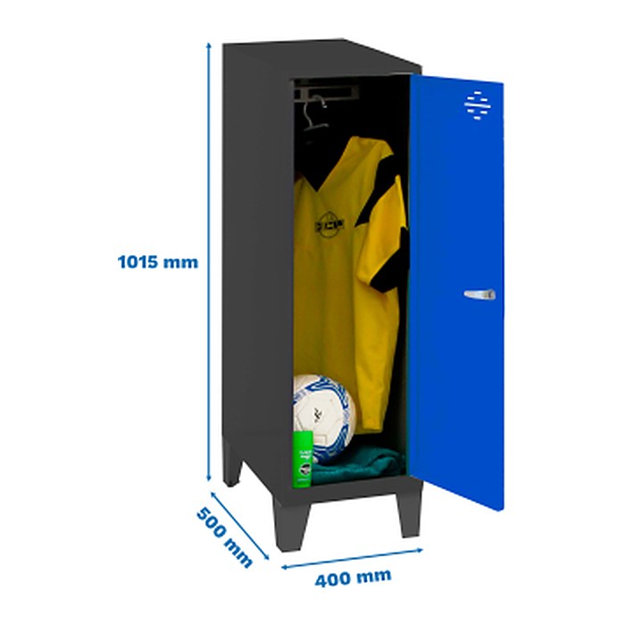 Simonrack Spind SIMONLOCKER DISM anthrazit, blau 8425437121630, 1 Schließfach 40,0 x 50,0 x 101,5 cm