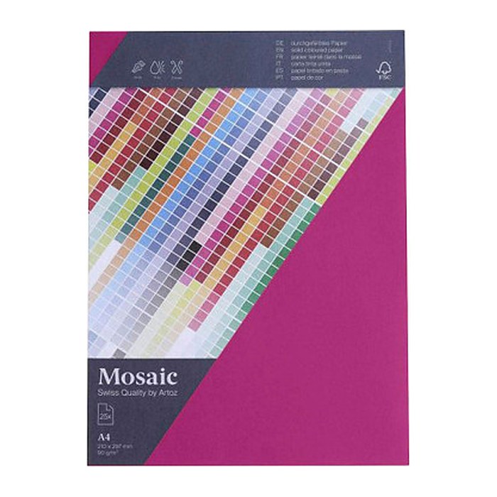 artoz Briefpapier Mosaic fuchsia DIN A4 90 g/qm 25 Blatt