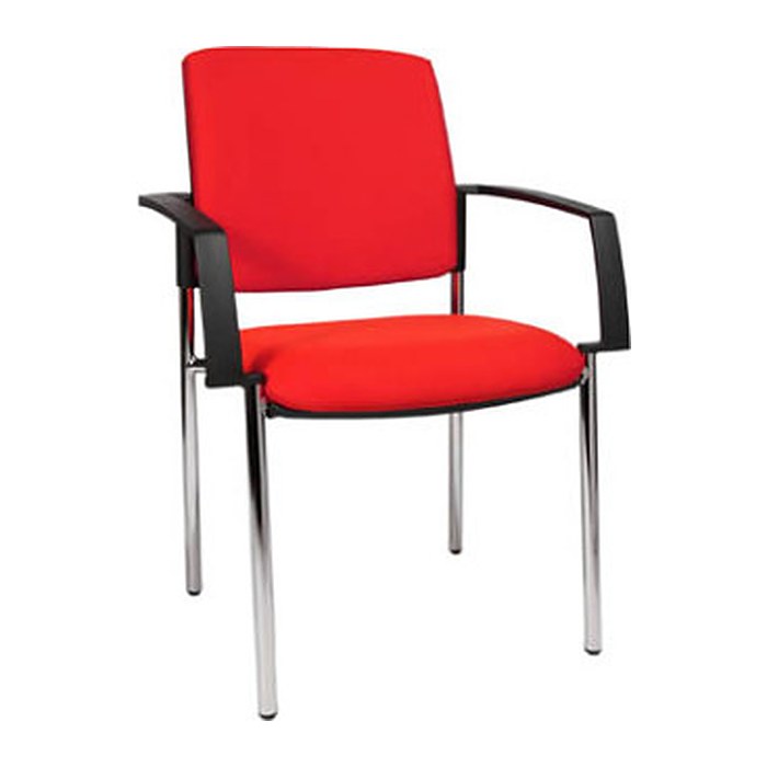 Topstar Besucherstühle BtoB 10 BB190A G21 rot Stoff, 2 St.