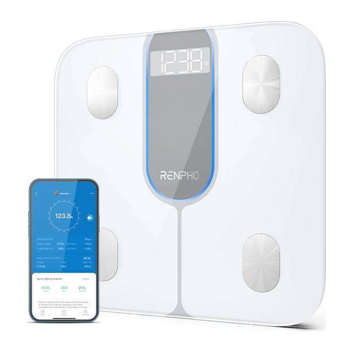 RENPHO Personenwaage Elis 1C Smart weiß für max. 200,0 kg