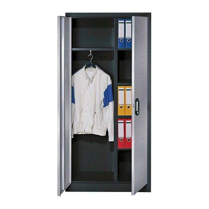 CP Stahlschrank C 2000 Acurado 9260-30 S10347 anthrazit, weißaluminium 4 Fachböden 93,0 x 40,0 x 195,0 cm, aufgebaut, 1 St.