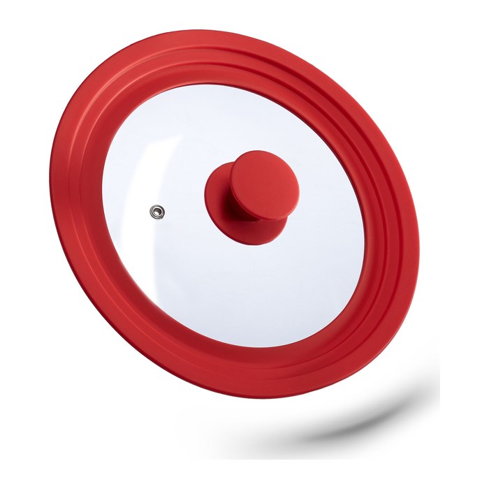 relaxdays Universal-Topfdeckel rot Ø 25,5 cm, 1 St.