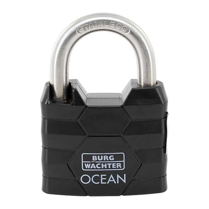 BURG WÄCHTER Vorhängeschloss OCEAN 490 Ni 60 schwarz, 1 St.